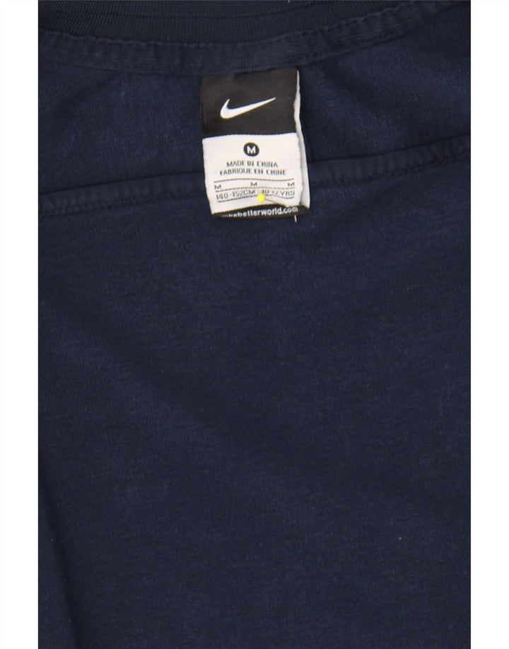 NIKE Boys Tracksuit Top Jacket 10-11 Years Medium Navy Blue Colourblock Vintage Nike and Second-Hand Nike from Messina Hembry 
