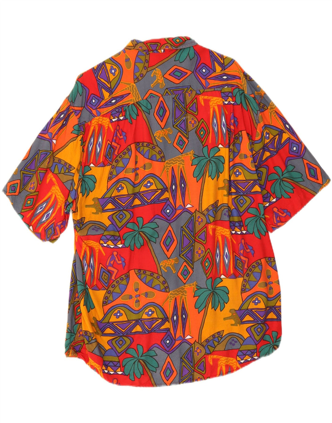 Camicia a maniche corte da uomo Rodrigo taglia 41/16 grande geometrica multicolore