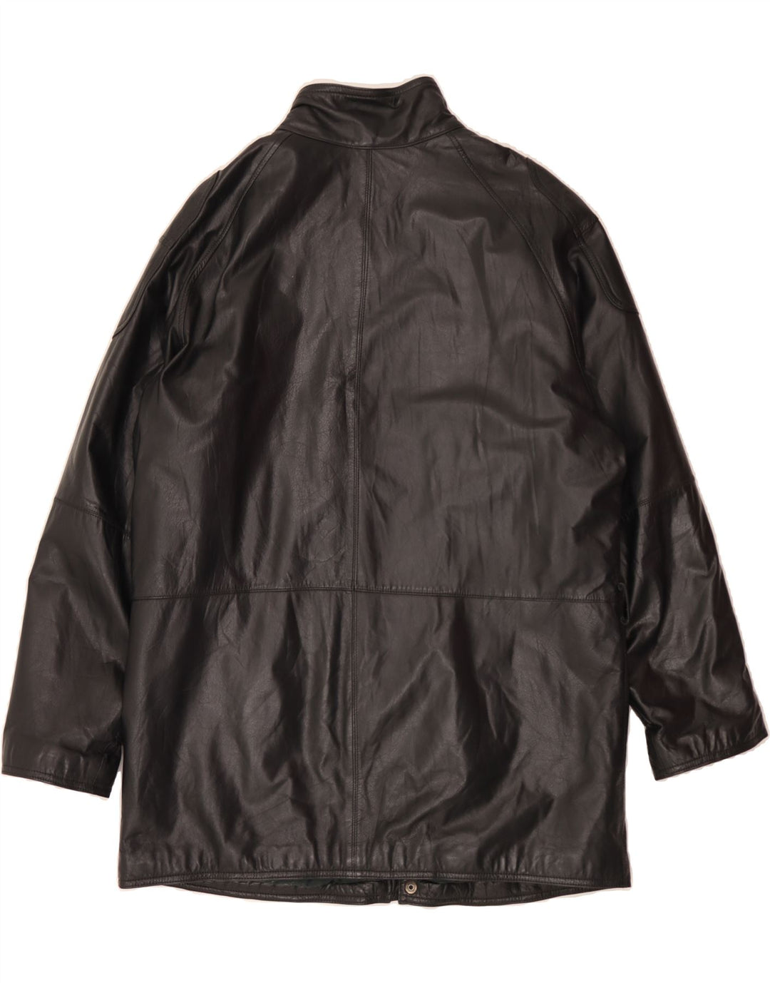 VINTAGE Mens Leather Jacket IT 54 2XL Black Leather Vintage Vintage and Second-Hand Vintage from Messina Hembry 