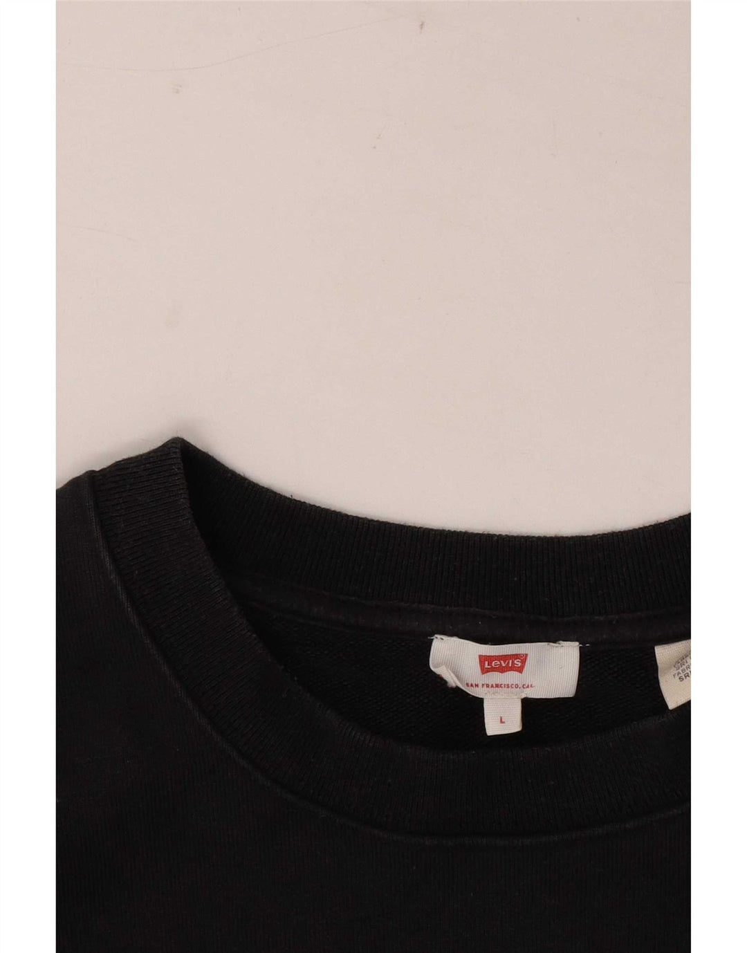 Levi's Womens Crop Oversize Felpa Jumper UK 16 Large Grey Striped