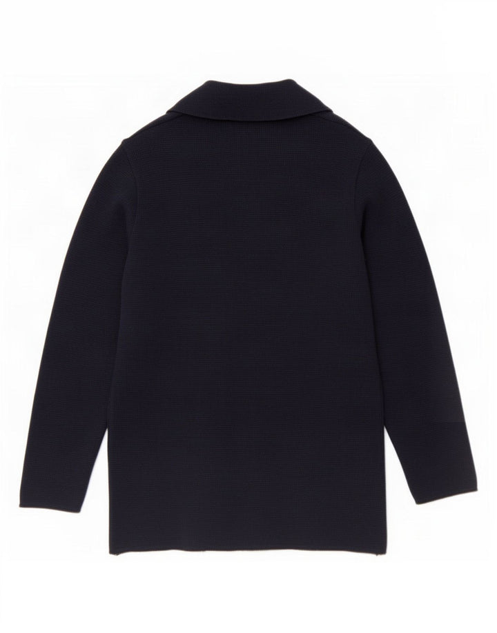 Maglione cardigan doppiopetto da uomo Carrera medio blu navy in lana vergine