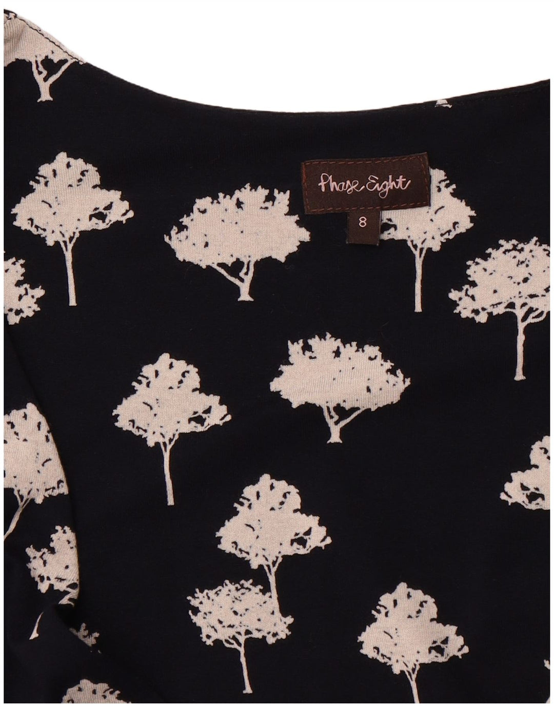 PHASE EIGHT Womens Abstract Pattern Sheath Dress UK 8 Small Black