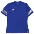 T-shirt Adidas Climalite da uomo Top in poliestere blu medio