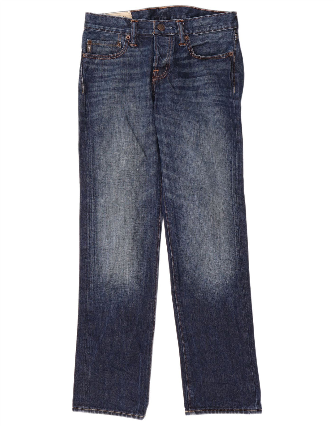 Jeans dritti da uomo ABERCROMBIE & FITCH W29 L30 in cotone blu