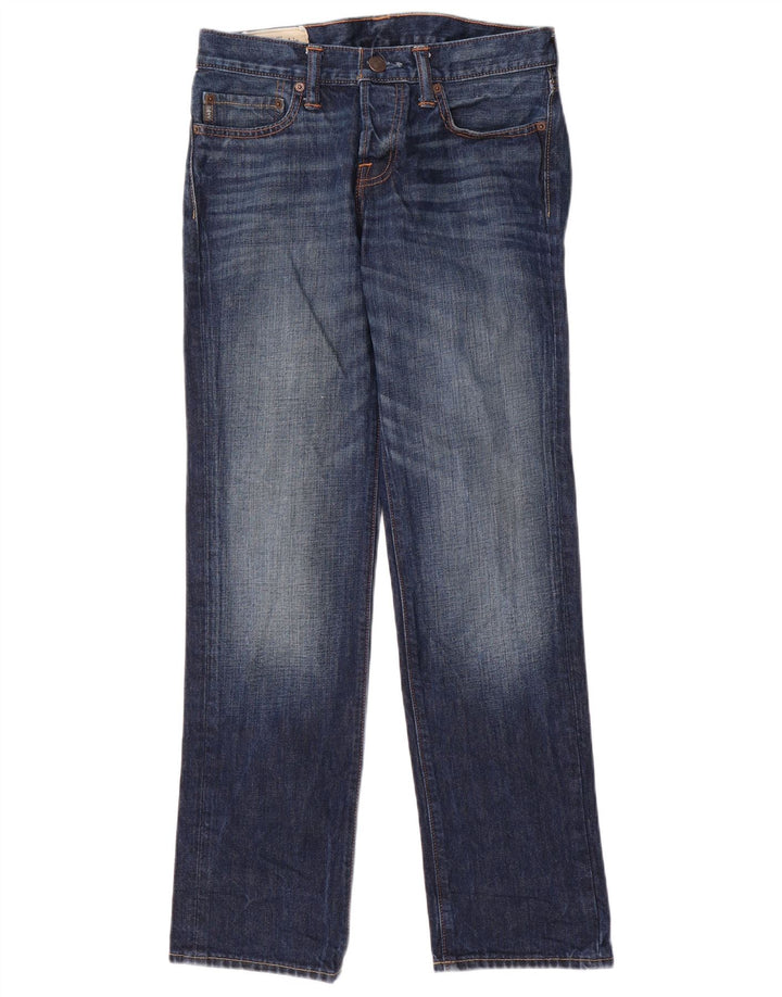 Jeans dritti da uomo ABERCROMBIE & FITCH W29 L30 in cotone blu