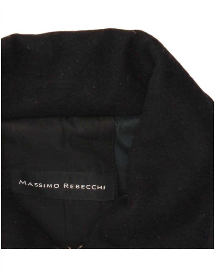 Cappotto Caban Donna Massimo Rebecchi IT 44 Medio Blu Navy Lana