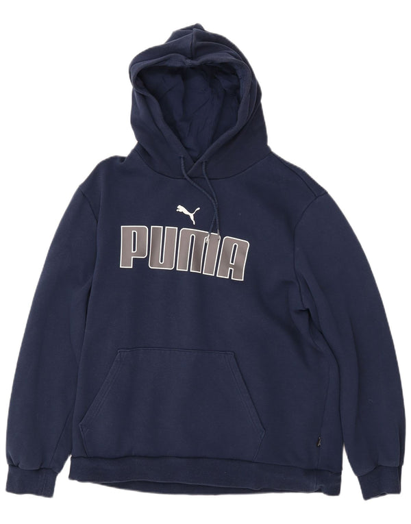 Felpa con cappuccio grafica PUMA da donna UK 16 Large Blu Navy