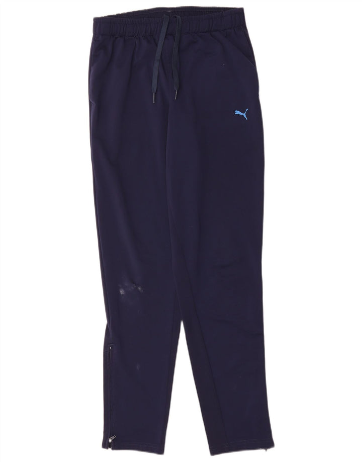 Pantaloni della tuta da ragazzo Puma 13-14 anni in poliestere blu navy