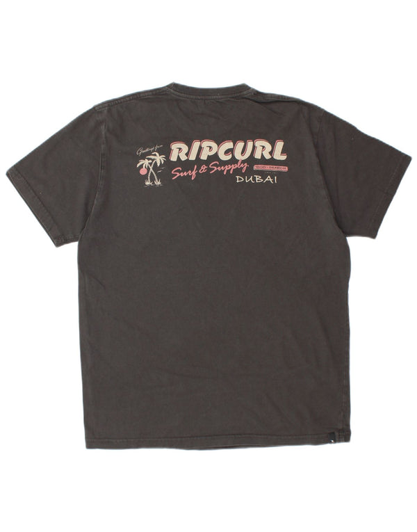RIP CURL T-shirt grafica da uomo con vestibilità standard, piccola, grigia
