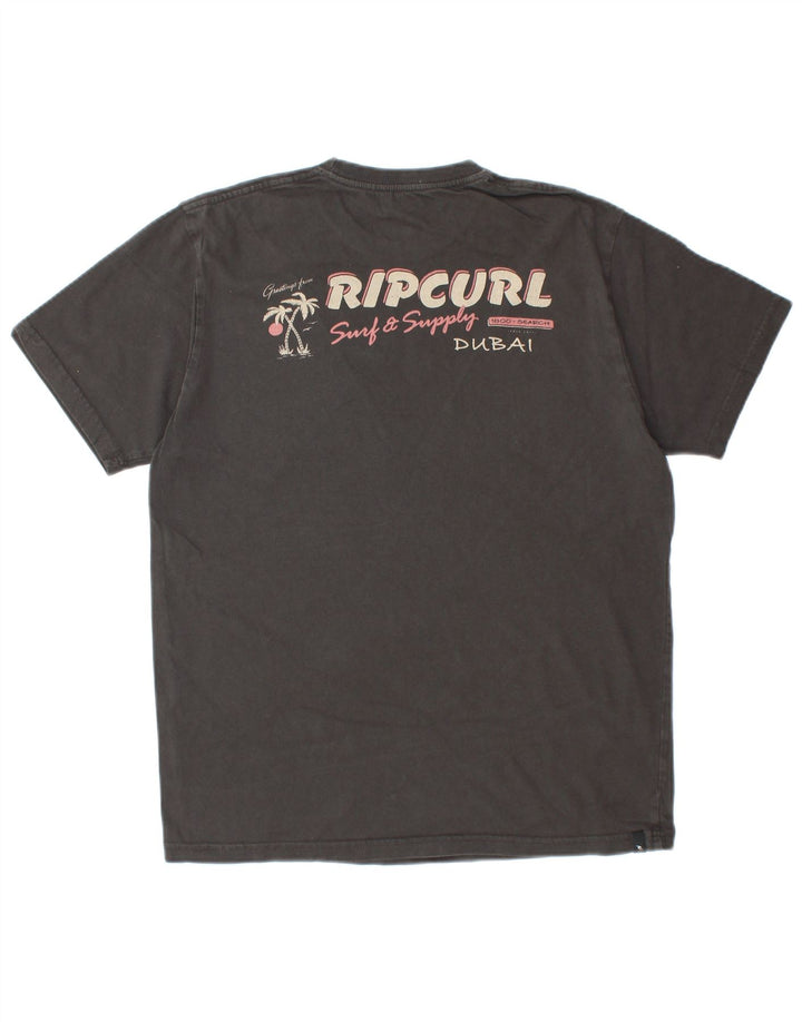 RIP CURL T-shirt grafica da uomo con vestibilità standard, piccola, grigia