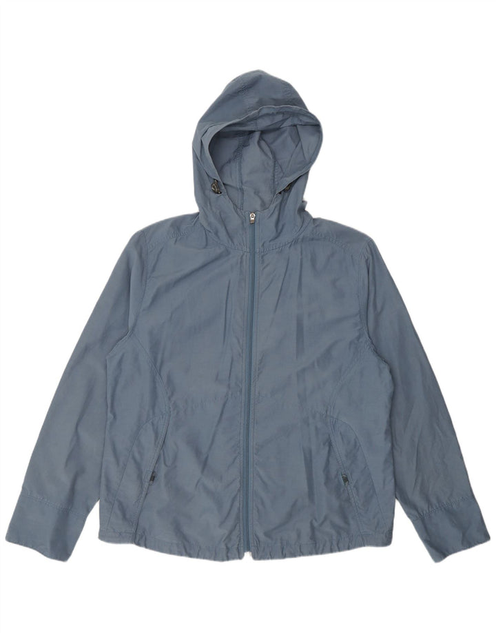 Giacca antipioggia con cappuccio da donna Columbia UK 16 grande cotone blu
