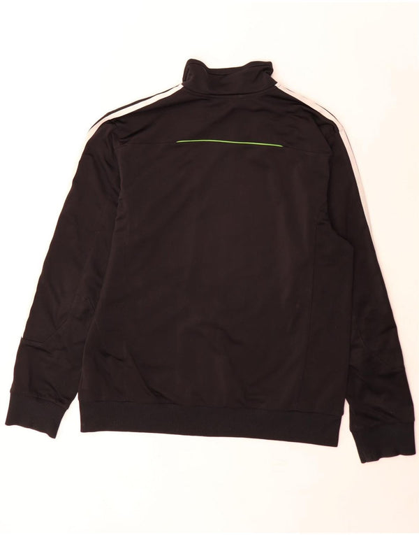 Giacca da tuta da uomo Adidas UK 42/44 Large Nero Colourblock Poliestere