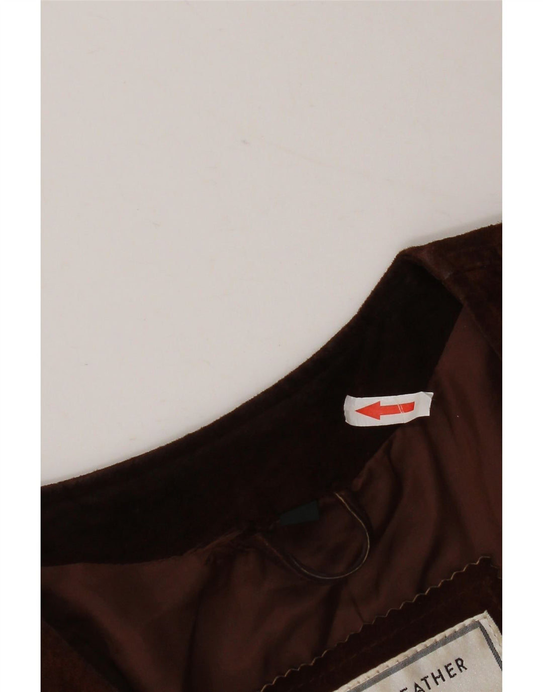 Giacca vintage in pelle scamosciata da donna EU 38 in pelle marrone medio