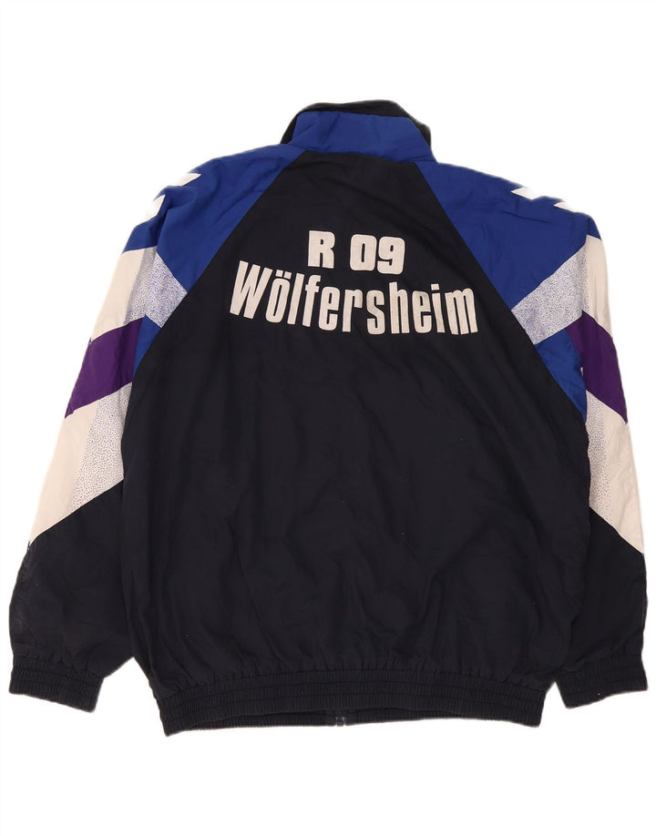 Giacca da ginnastica grafica da uomo Hummel grande color block blu navy