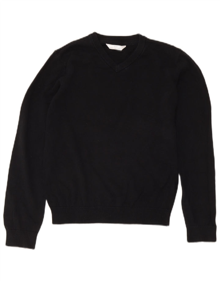 Maglione Marks & Spencer per ragazzi con scollo a V 11-12 anni in cotone nero