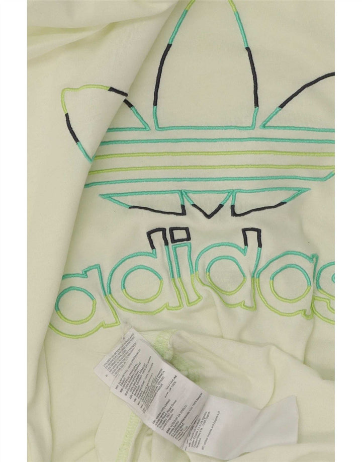 T-shirt grafica da uomo Adidas Top in cotone giallo medio