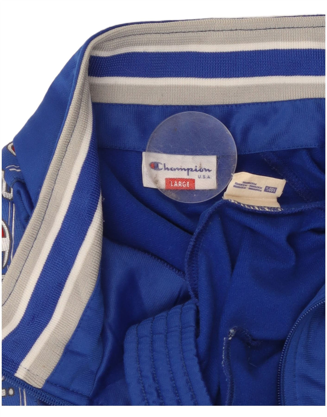 CHAMPION Giacca da tuta grafica da uomo grande in poliestere blu