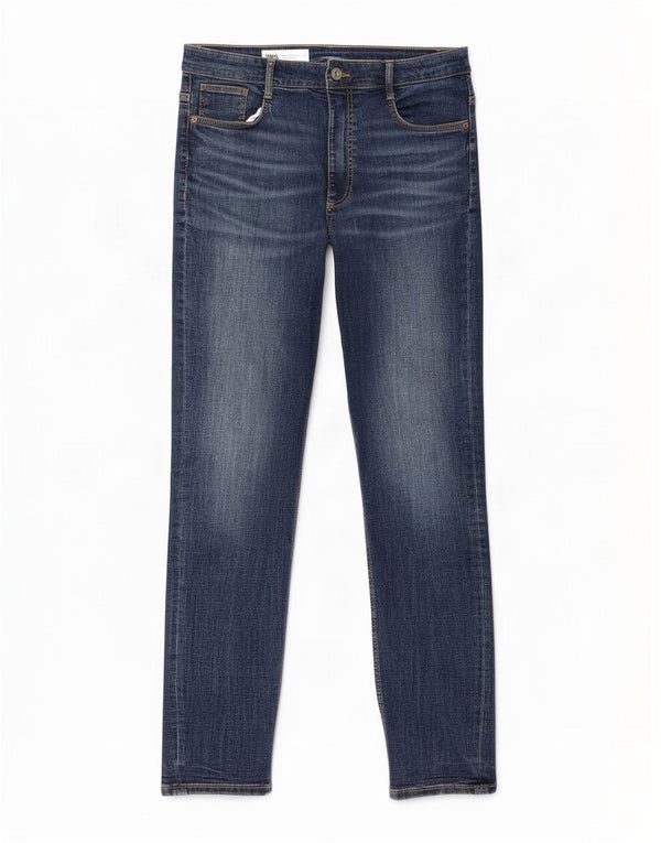 Jeans slim da donna Zara EU 42 Large W32 L27 Blu