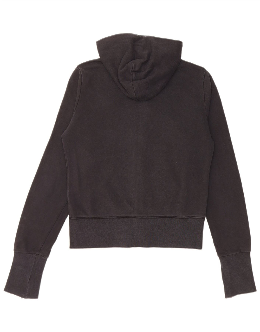 Maglione con cappuccio e zip da donna NIKE UK 10/12 cotone nero medio
