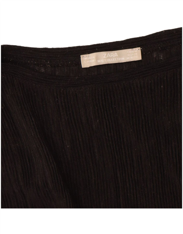 Maglione maglione oversize con scollo a barca da donna Zara UK 14 medio nero