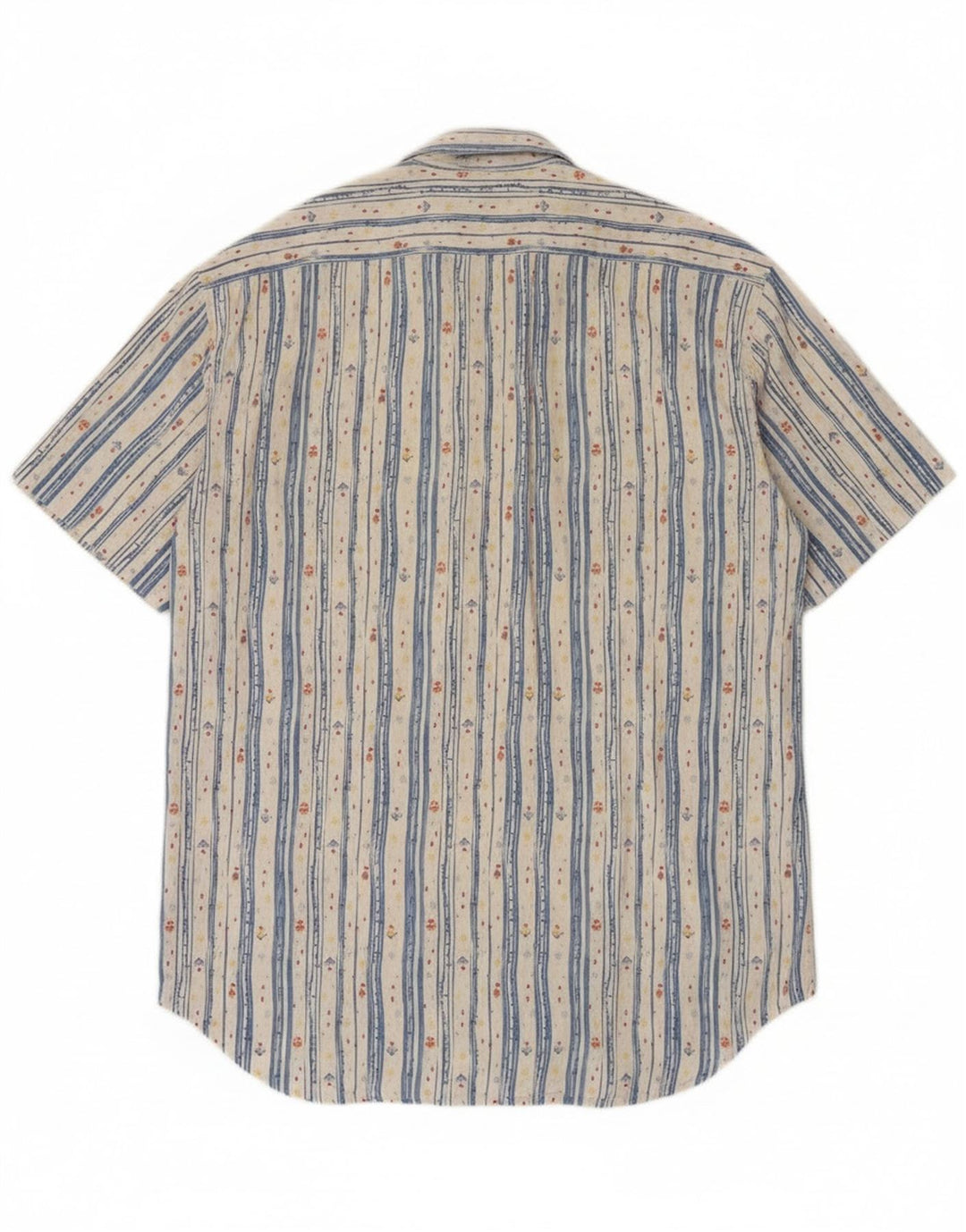 Camicia a maniche corte da uomo Calvin Klein in cotone a righe bianche medie