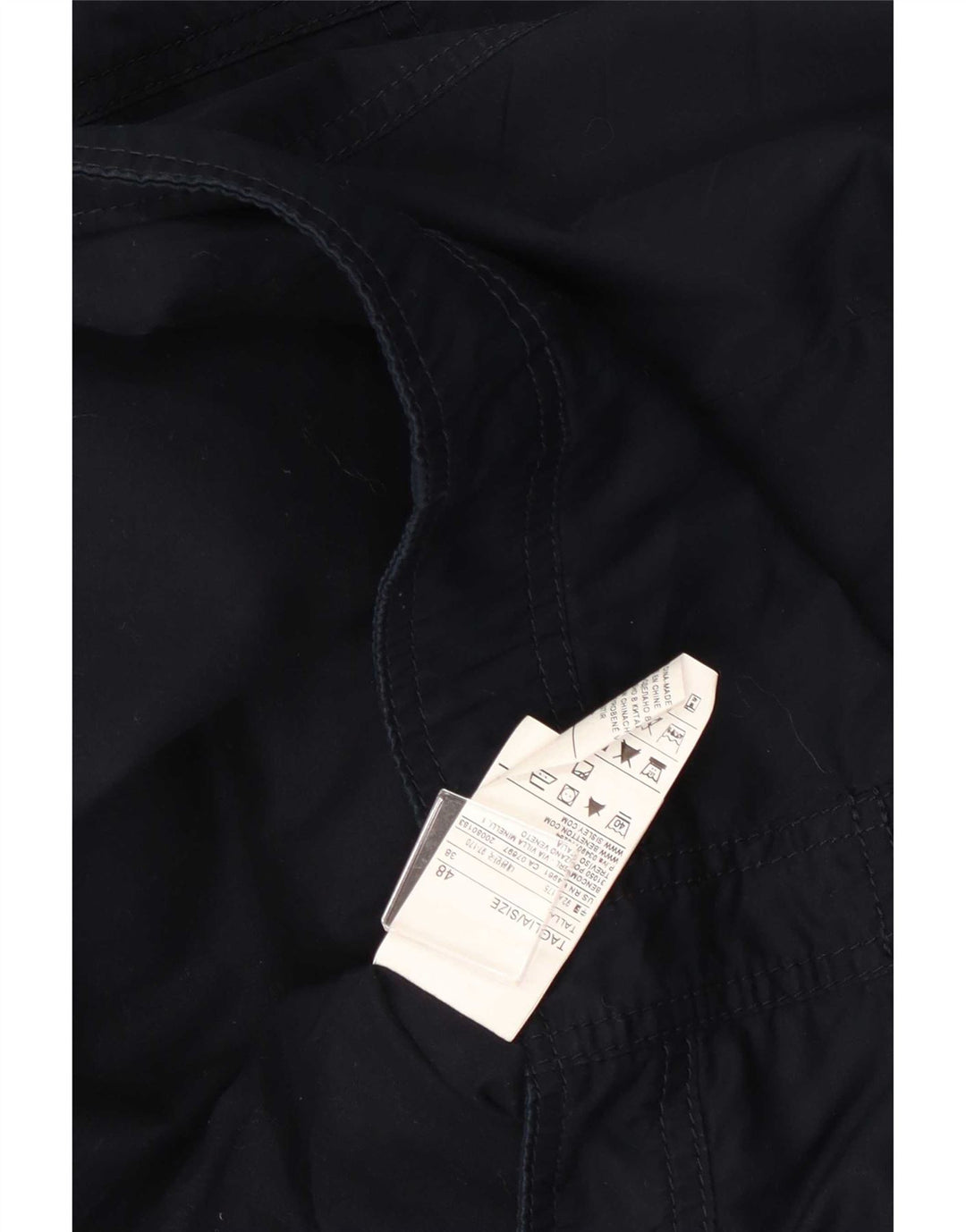 Giubbotto Bomber Uomo Benetton IT 48 Medio Blu Navy Cotone