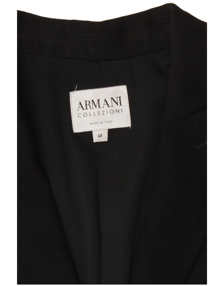 Giacca blazer a 3 bottoni da donna Armani Collezioni IT 44 media nera