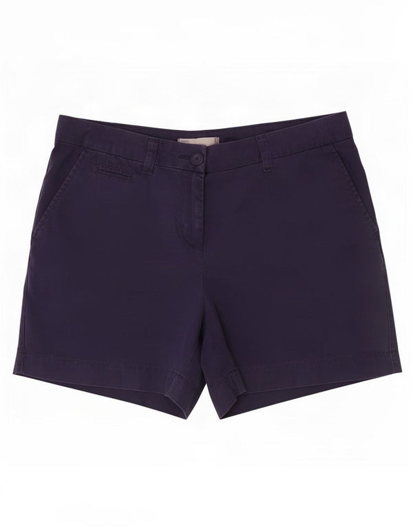 Pantaloncini chino da donna Marks & Spencer UK 12 medi W32 cotone blu navy