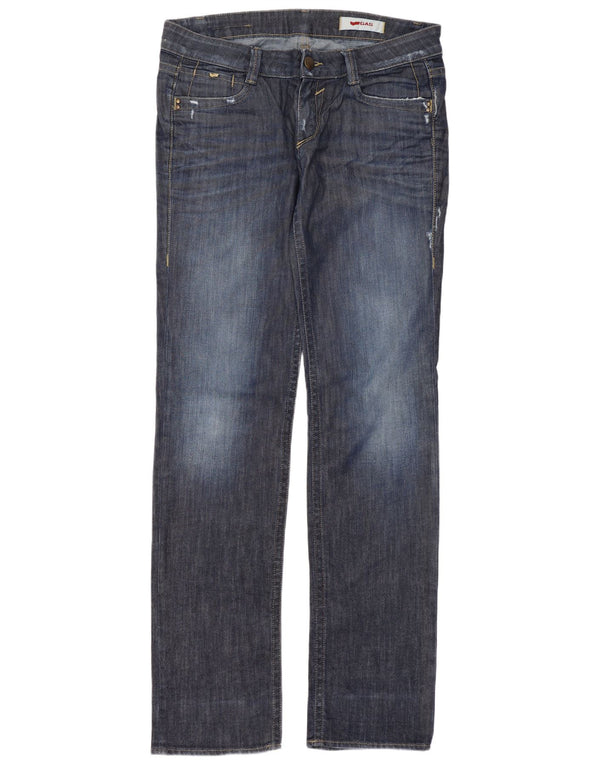 Jeans dritti invecchiati da uomo Gas W33 L35 cotone blu navy