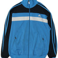 Giacca da tuta da uomo Adidas UK 36/38 Small Blu Colourblock Poliestere