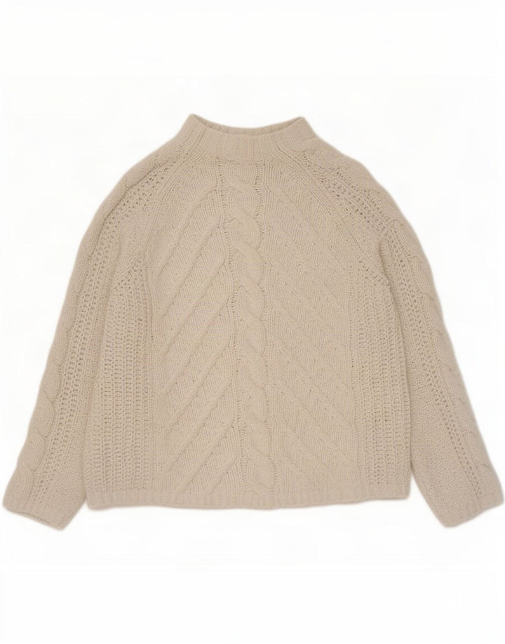Maglione maglione a collo alto da donna Marks & Spencer UK 14 Beige medio