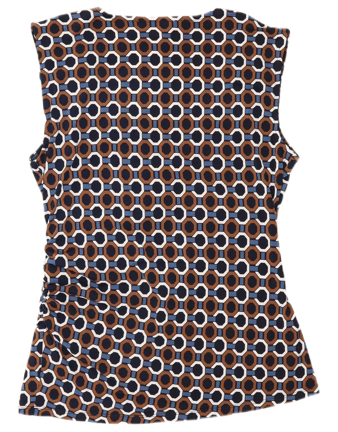 Top camicetta da donna Michael Kors UK 14 grande geometrico multicolore