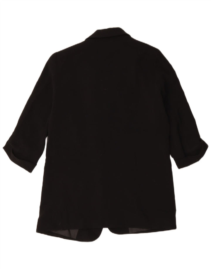 Giacca blazer aperta da donna con maniche a 3/4 Zara UK 14 media nera