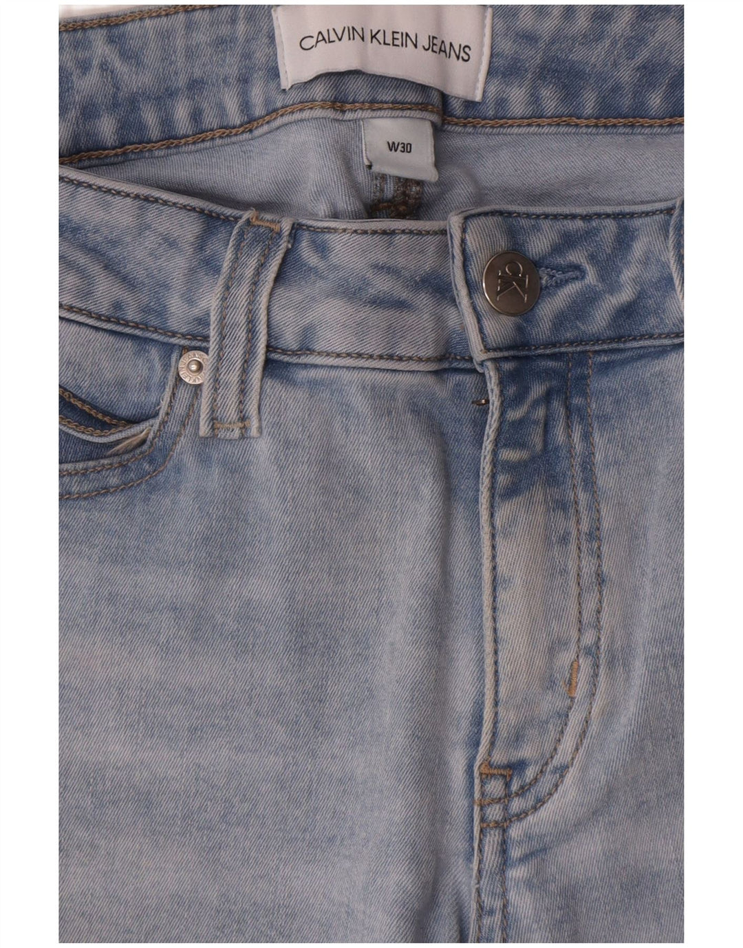 Jeans slim da donna Calvin Klein W30 L27 cotone blu