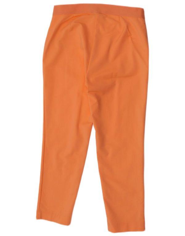 Pantaloni chino a vita alta da donna Marks & Spencer UK 14 Large W32 L27 Arancione