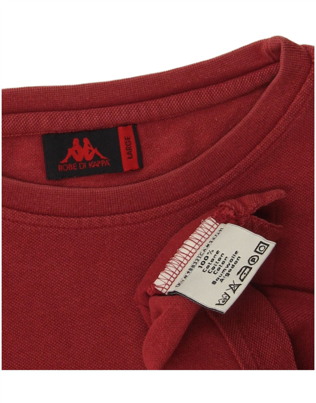 T-shirt uomo KAPPA Top Large rossa in cotone
