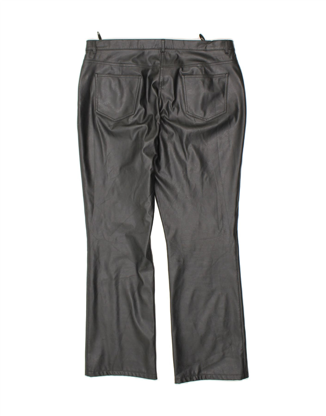 VINTAGE Womens Bootcut Casual Trousers IT 48 XL W38 L31 Black Polyester Vintage Vintage and Second-Hand Vintage from Messina Hembry 