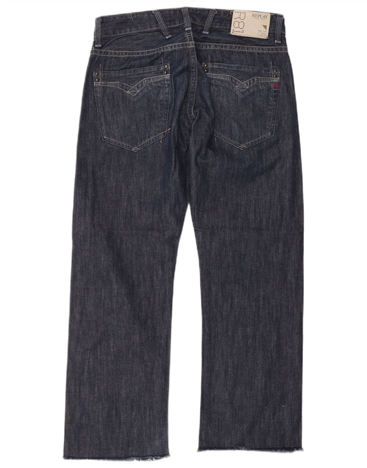Jeans dritti da uomo Replay W34 L28 blu navy