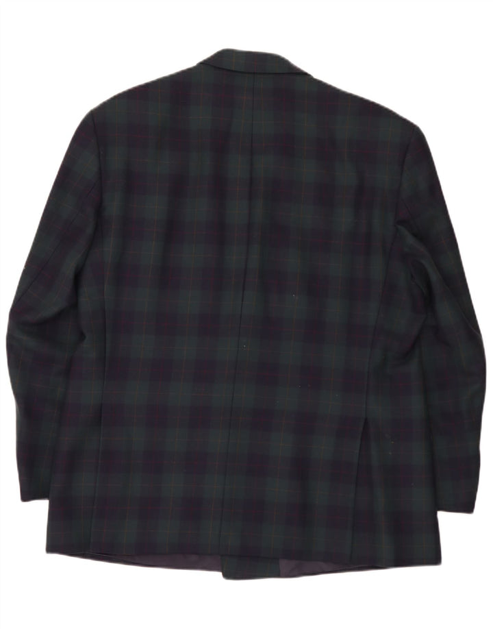 Giacca blazer doppiopetto da uomo Baumler UK 40 grande quadri verdi