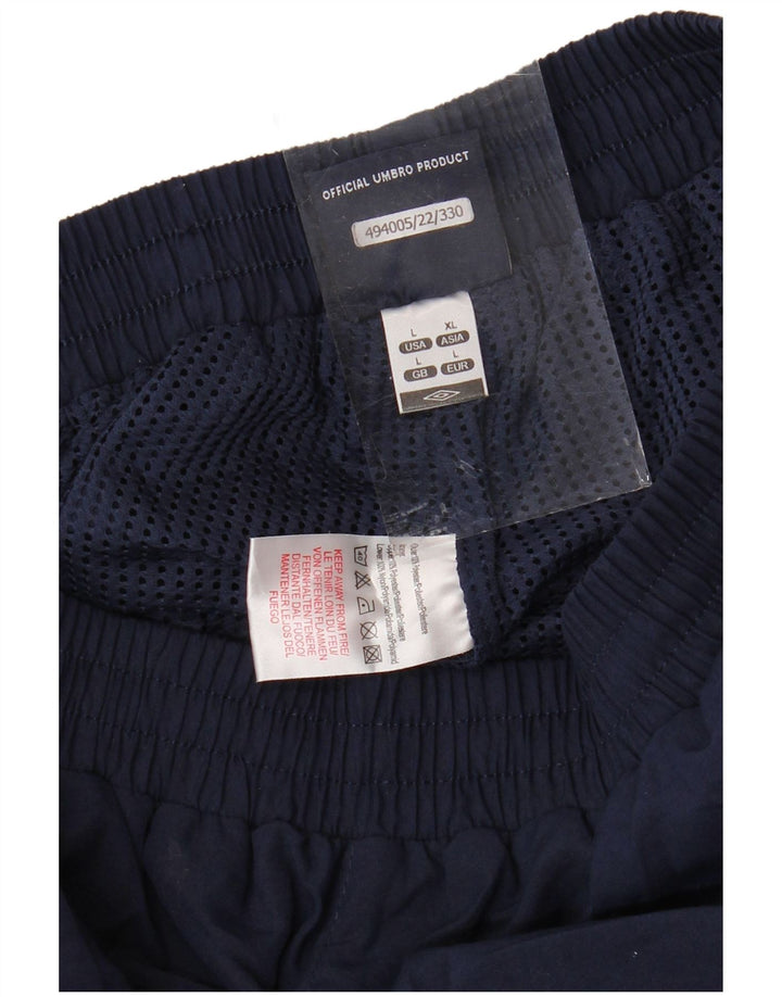 UMBRO Pantaloni da tuta con grafica da uomo Joggers Large Poliestere blu navy