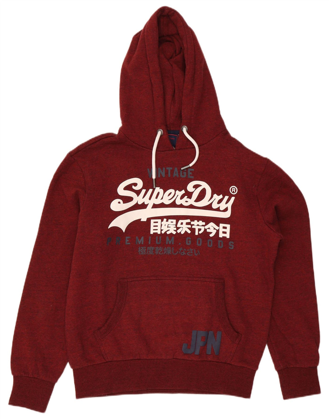 Felpa con cappuccio grafica da uomo Superdry XL poliestere marrone
