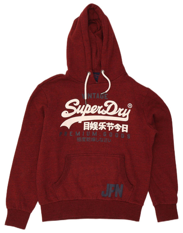 Felpa con cappuccio grafica da uomo Superdry XL poliestere marrone