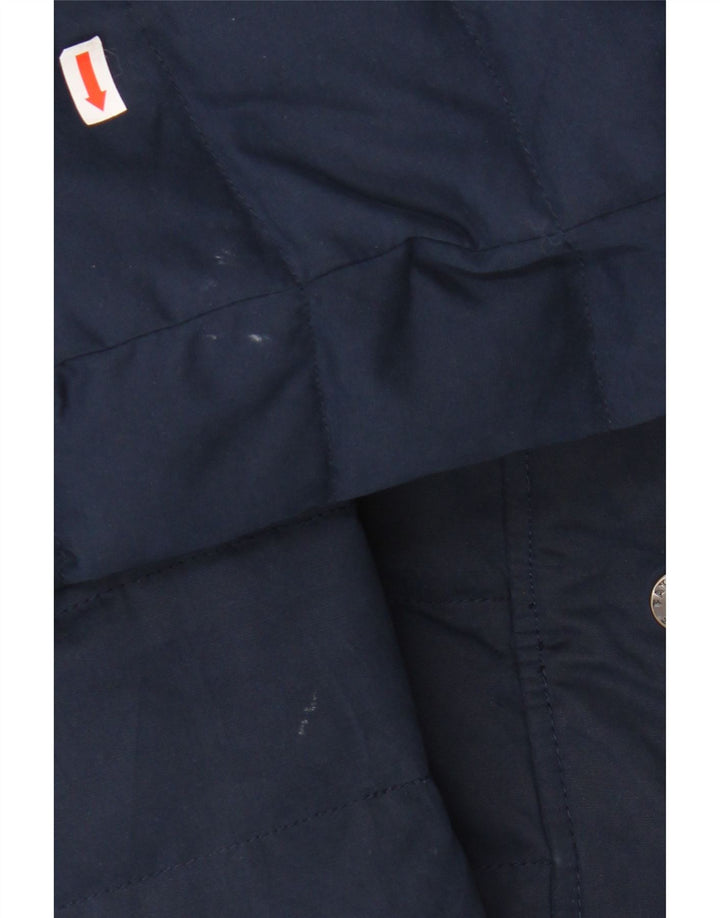 FAT FACE Womens Hooded Padded Jacket UK 10 Small Navy Blue Polyester