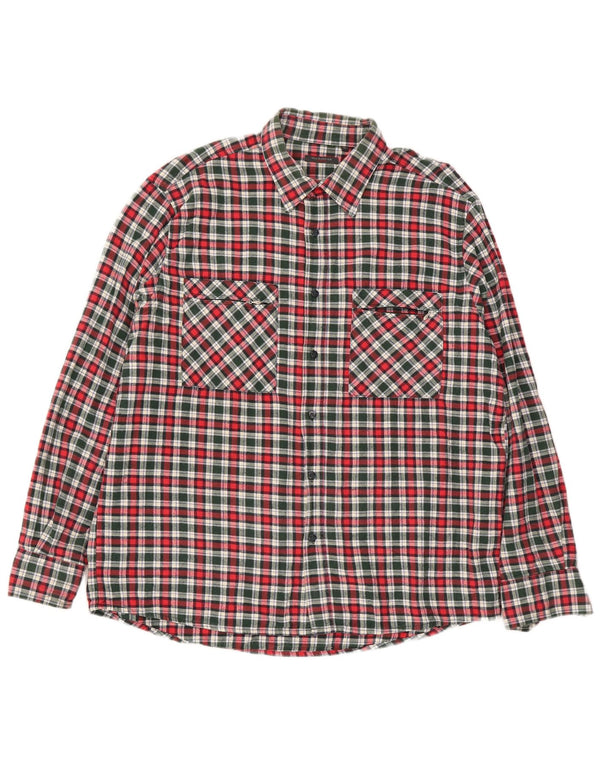 Camicia da uomo in flanella Sea Barrier XL in cotone a quadri verdi