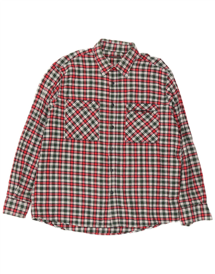 Camicia da uomo in flanella Sea Barrier XL in cotone a quadri verdi