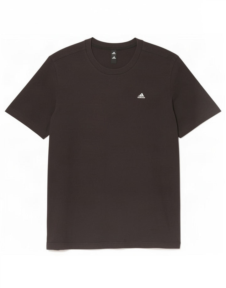 T-shirt Adidas da uomo Top media in cotone nero
