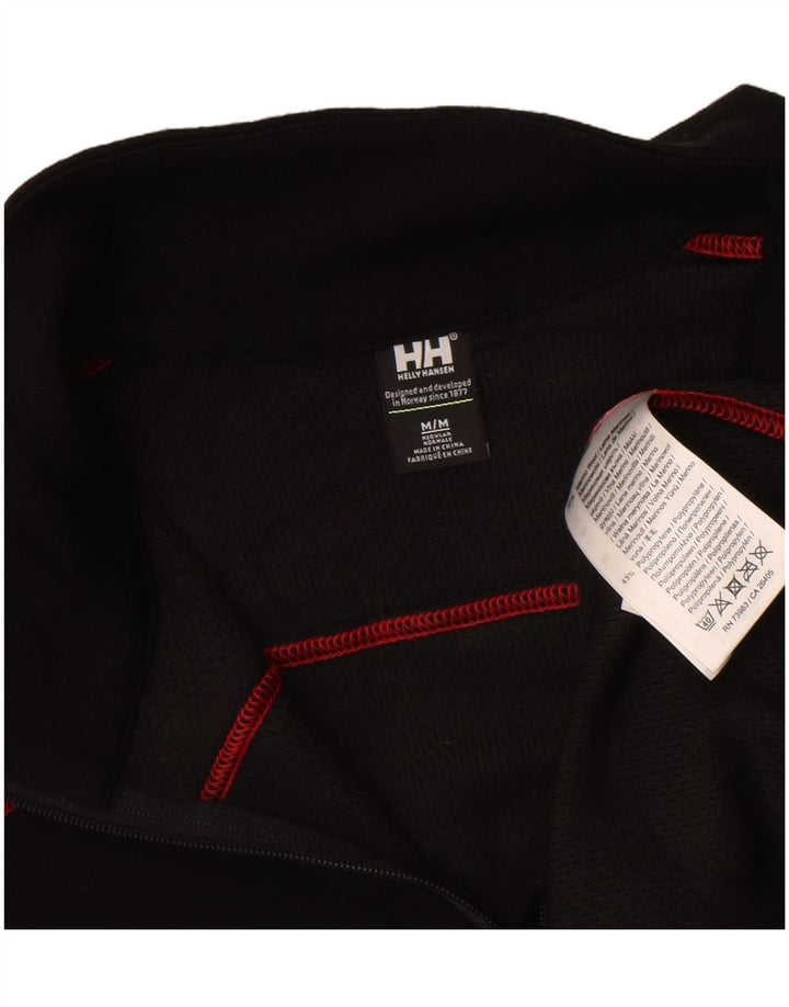 Helly Hansen Top da tuta pullover con zip e collo da uomo, medio nero geometrico