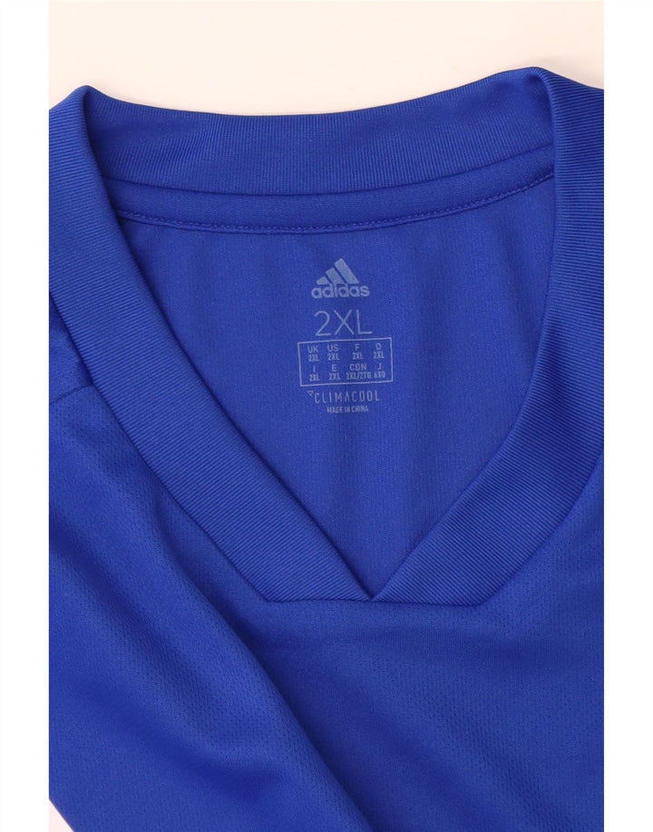 Maglietta Adidas Climacool da uomo Top 2XL Blu Colourblock