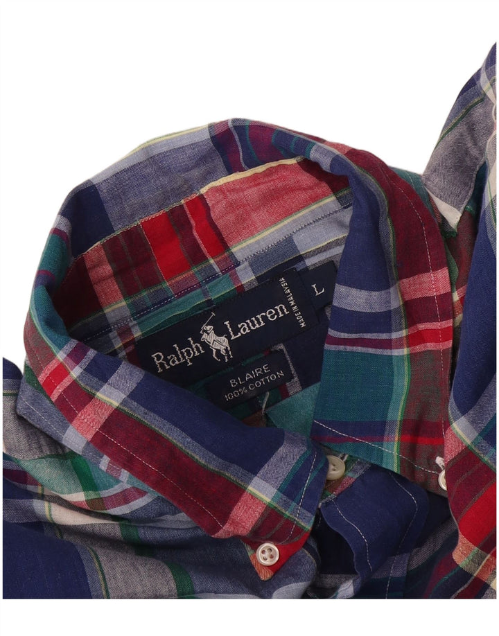 Camicia a maniche corte Blaire da uomo Ralph Lauren grande motivo a quadri multicolore