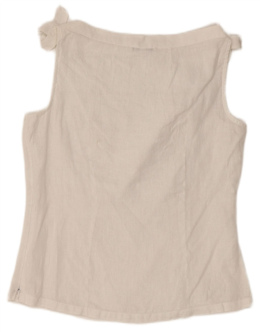 NARACAMICIE Camicetta senza maniche da donna UK 8 Small Bianca